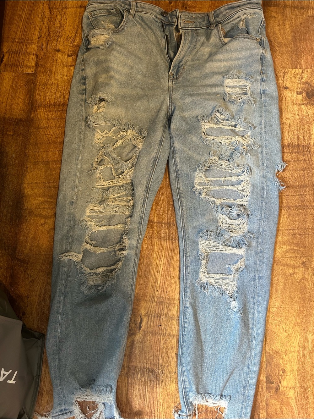American Eagle Light Blue Distressed Ripped Jeans